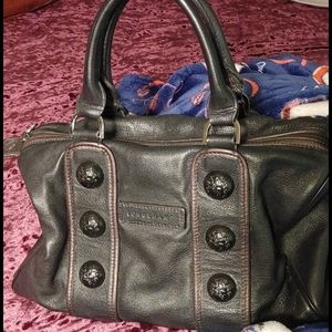 Longchamp black leather handbag